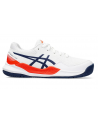 ASICS GEL RESOLUTION 9 JUNIOR BLANC/MARINE/ROUGE