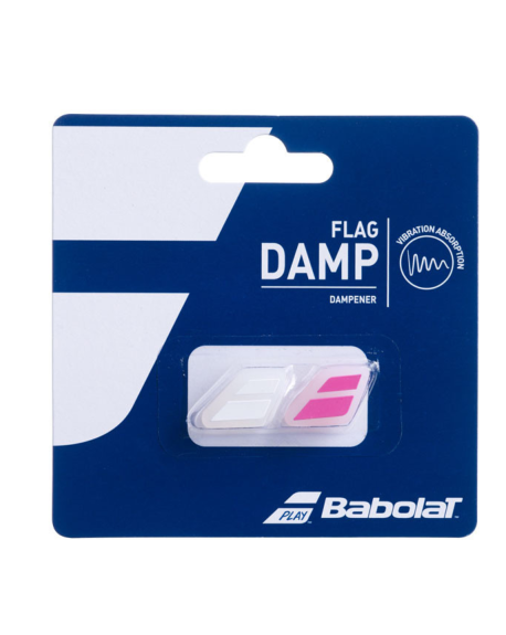 BABOLAT ANTI-VIBRATEUR FLAG DAMP ( x2 ) - NOIR/ROUGE