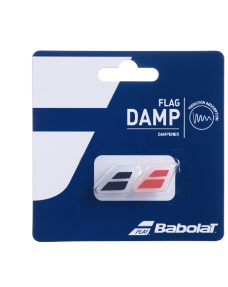 BABOLAT ANTI-VIBRATEUR FLAG DAMP ( x2 ) - NOIR/ROUGE