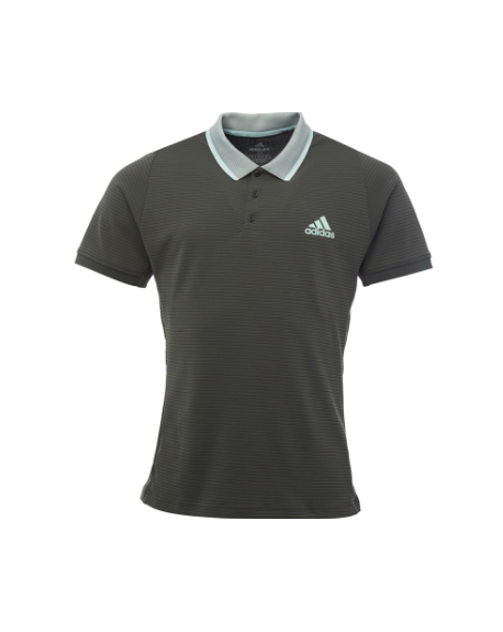 ADIDAS POLO MEN GRIS/VERT