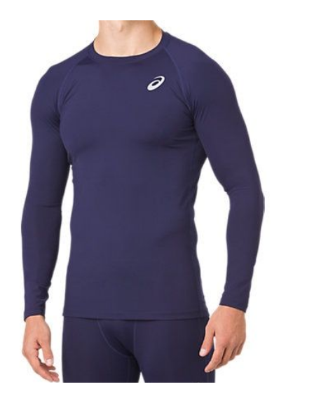 ASICS TEE-SHIRT MEN MANCHE LONGUE MARINE