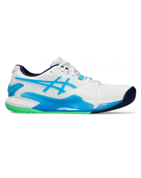 ASICS GEL RESOLUTION 9 MEN BLANC/BLEU