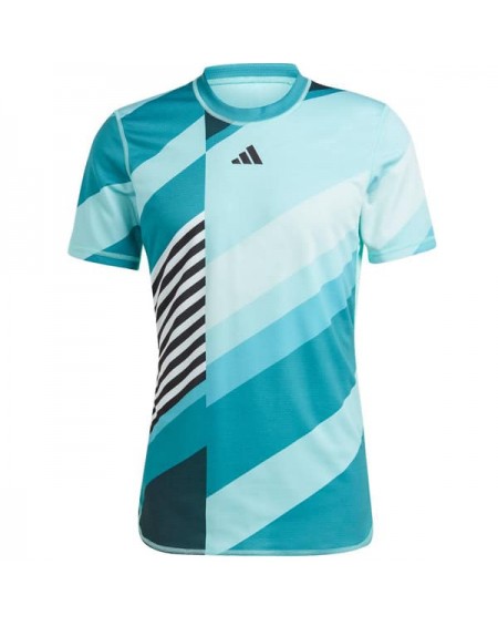 TEE SHIRT ADIDAS HOMME REVERSIBLE - TURQUOISE