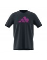 TEE SHIRT ADIDAS HOMME NOIR/VIOLET